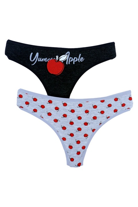 2 db pamut tanga bugyi szett 1KT180 81463, Többszínű