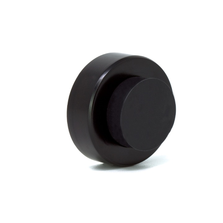 Opritor pentru maner usa, instalare autoadeziva sau cu surub, otel inoxidabil, finisaj negru, 18x35mm, Evi Herrajes, 04025435BTPMNG