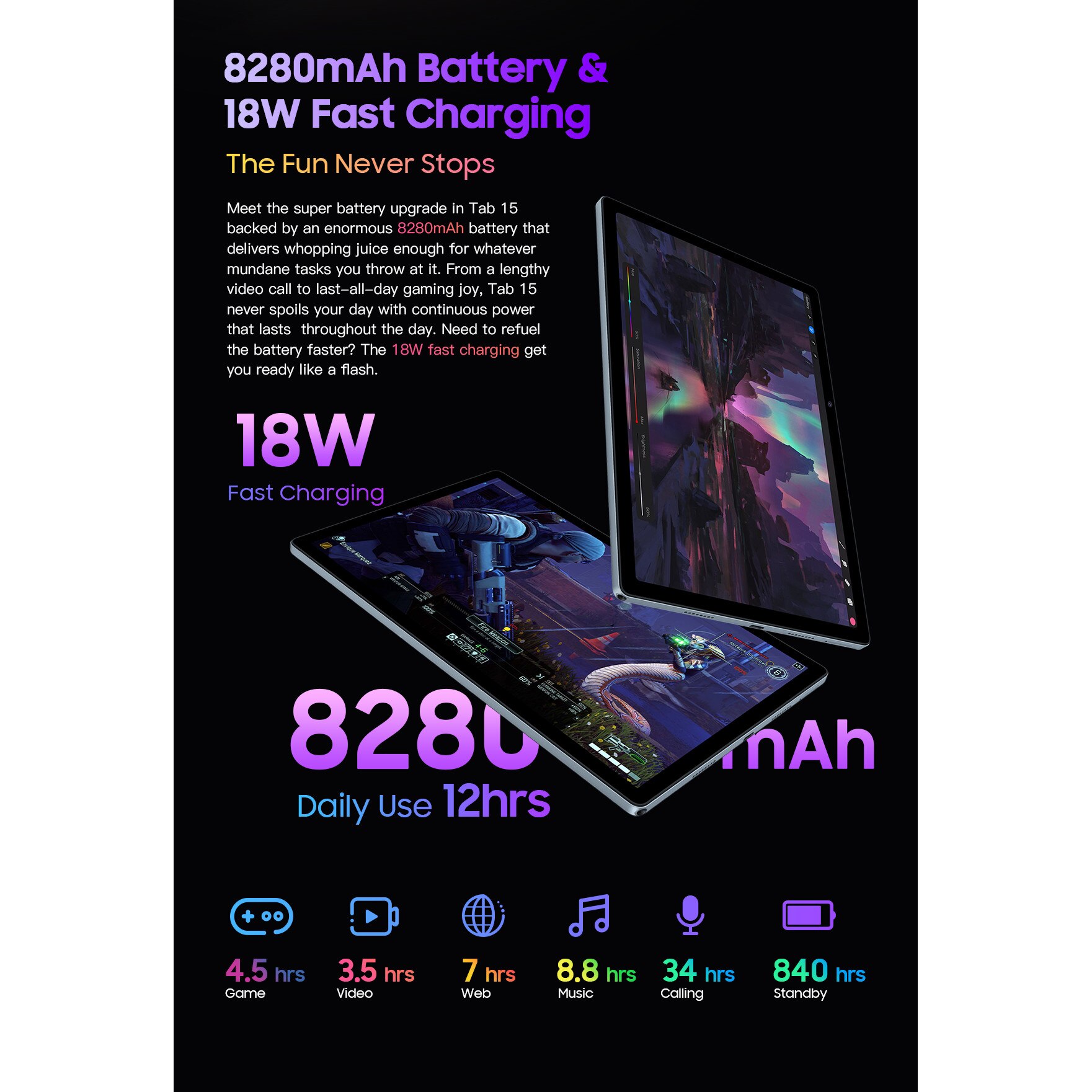 Tableta Blackview Tab 15 Space Grey, 4G, IPS 10.5