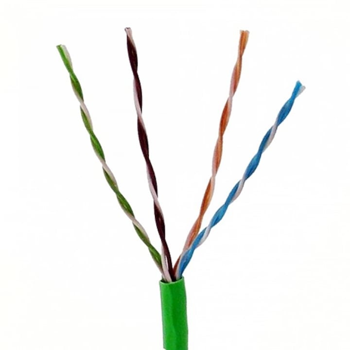 Cablu FTP cat 6A, manta LSOH 4 perechi, cutie 1000 m, Corning VOL6AFLT41000 Corning