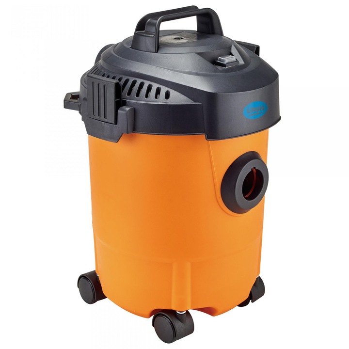 Прахосмукачка Limpio, С Торба, Сухо И Мокро Засмукване, 1100 W, 6 Литра, Текстилна Торбичка, HEPA Филтър, Мултифункционална, Оранжево И Черно