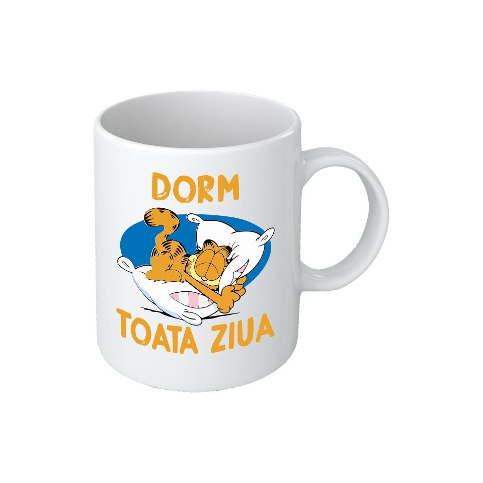 Cana personalizata Sunt bun in pat, ceramica, Maxx, 325 ml