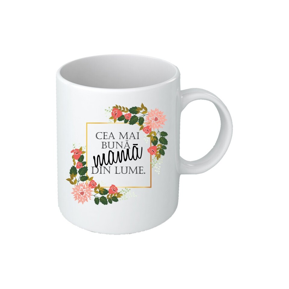 Cana personalizata Cea mai buna mama, ceramica, Maxx, 325 ml