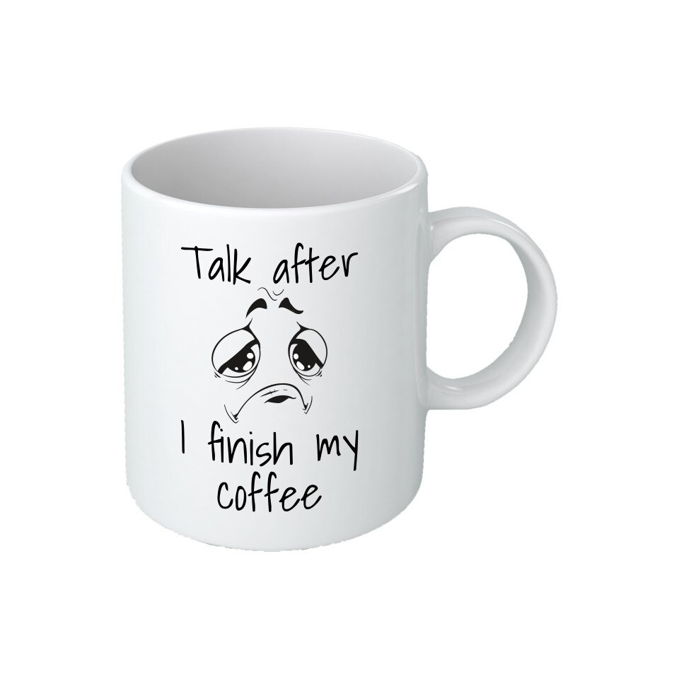 Cana personalizata Talk later, ceramica, Maxx, 325 ml