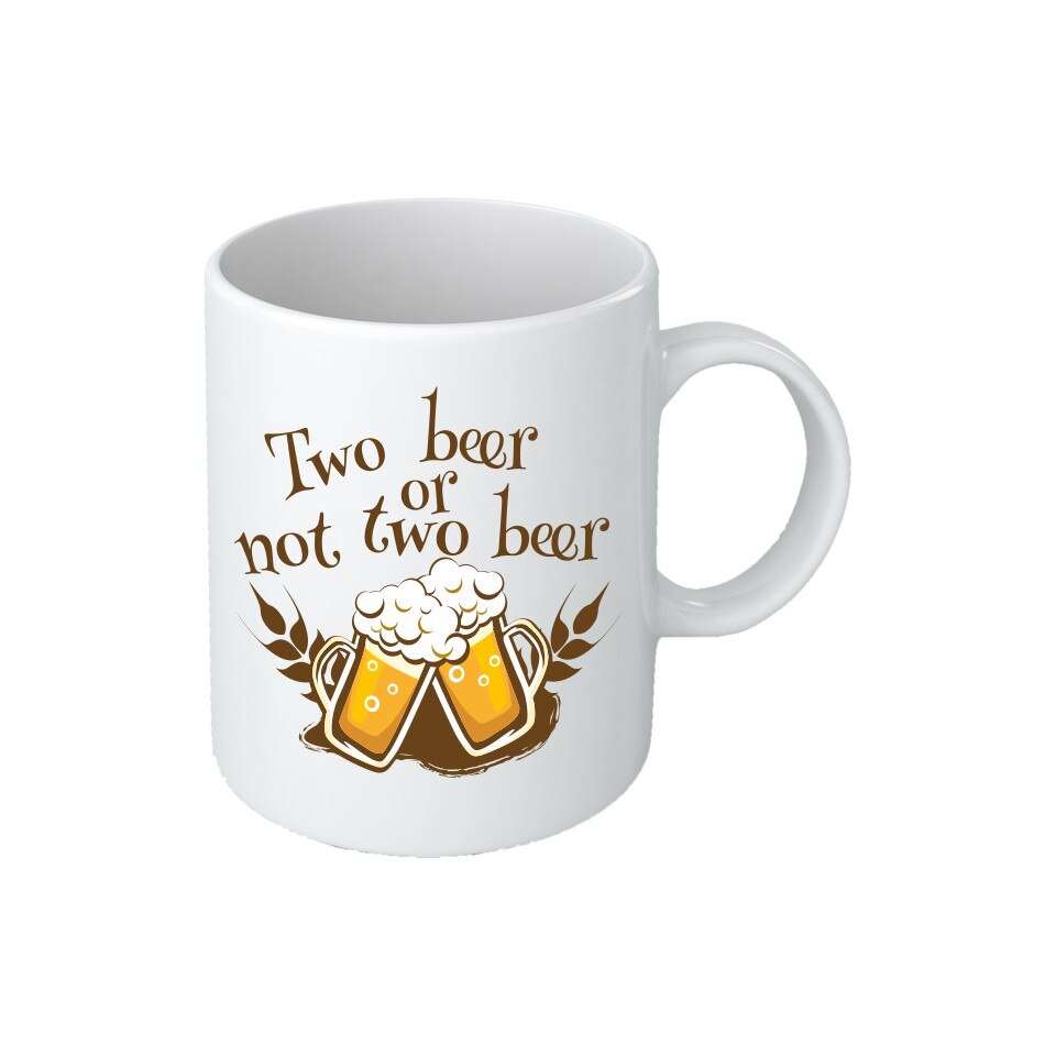 Cana personalizata Two beer or not, ceramica, Maxx, 325 ml