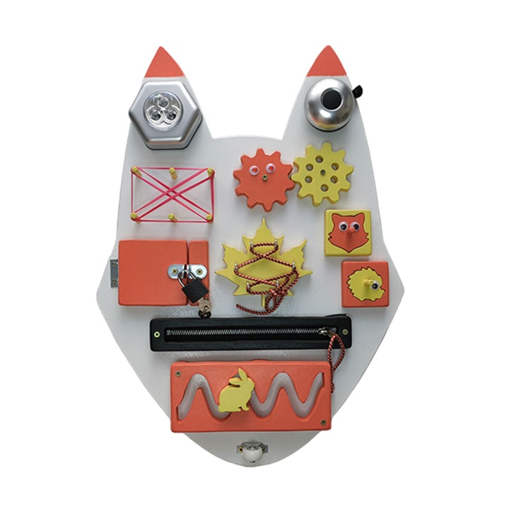 Placa senzoriala busy board, vulpe, 46x35x1.2 cm