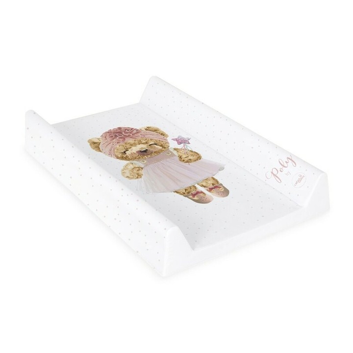 Saltea de infasat, Ceba Baby, ConfortFluffy Puffy Poly, 50x70 cm, Atasabila la patut, Fara BPA, 0 luni+, Multicolor
