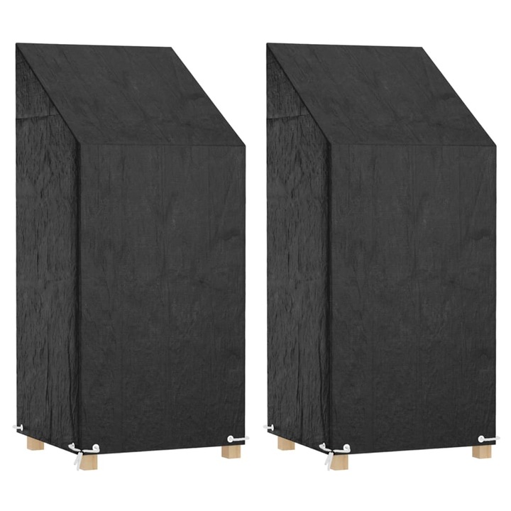 Set huse scaun gradina 2 piese vidaXL, 8 ocheti 65x65x110/150 cm polietilena