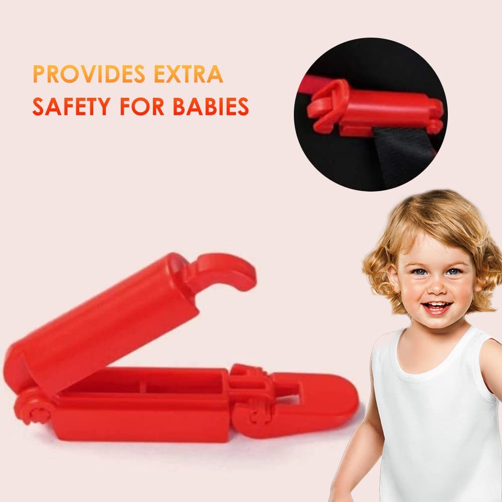 Set 2 cleme pentru centura auto, Pentru copii, Rosu - eMAG.ro