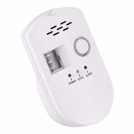 Detector De Alarma De Gaz, Aisdelu®, Senzor de CO, Avertizare Cu Lumina Stroboscopica, Senzor De Scurgere De Gaz Conectat, Potrivit Pentru Bucatarie, Casa, Garaj, Benzinarie, display LCD, 85dB, Alb