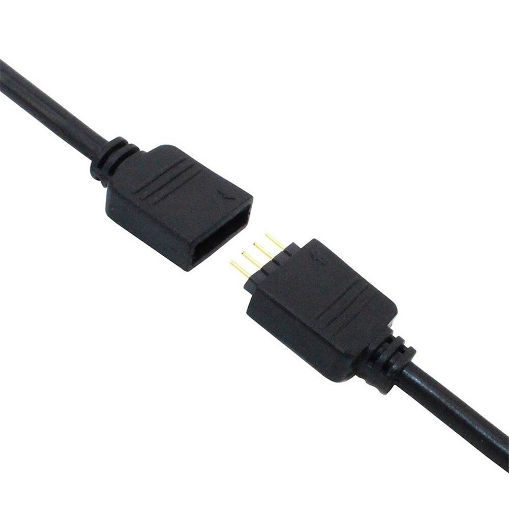Cablu de prelungire RGB, 4 pini, Negru - eMAG.ro