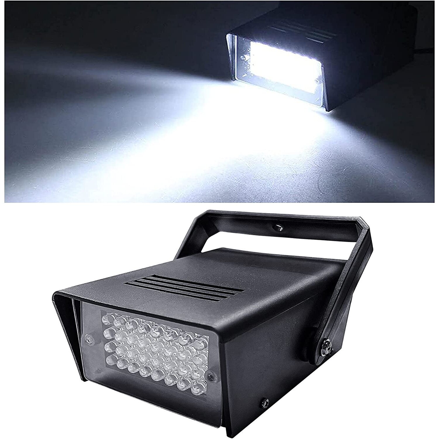 LED stroboscopic atomic, ABS, 24 de lumini intermitente, LED alb