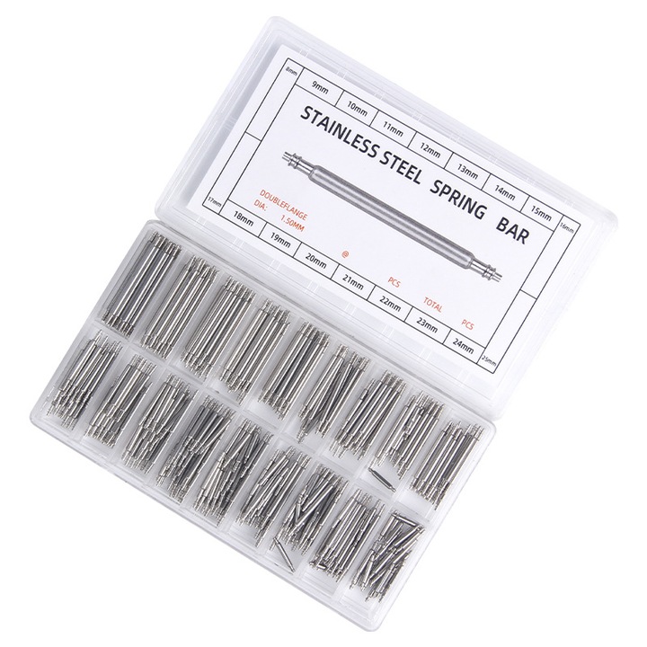 Set 360 piese pentru telescop, Inox, 8-25mm, Argintiu