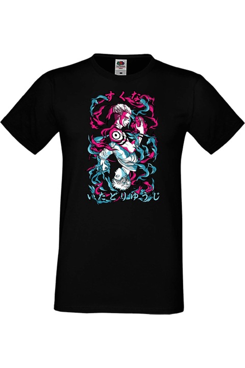 Férfi póló Manga Anime Japan Comics Animation demon slayer akaza inosuke sabito tanjiro kamado nezuko agatsuma Demon Slayer Akaza 04 var-005, Fekete