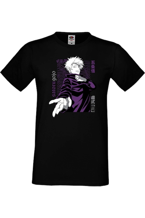 Férfi póló Manga Anime Japan Comics Animation jujutsu kaisen itadori sakuna megumi fushuiguro satoru gojo Jujutsu Kaisen Satoru Gojo 02 var-045-, Fekete