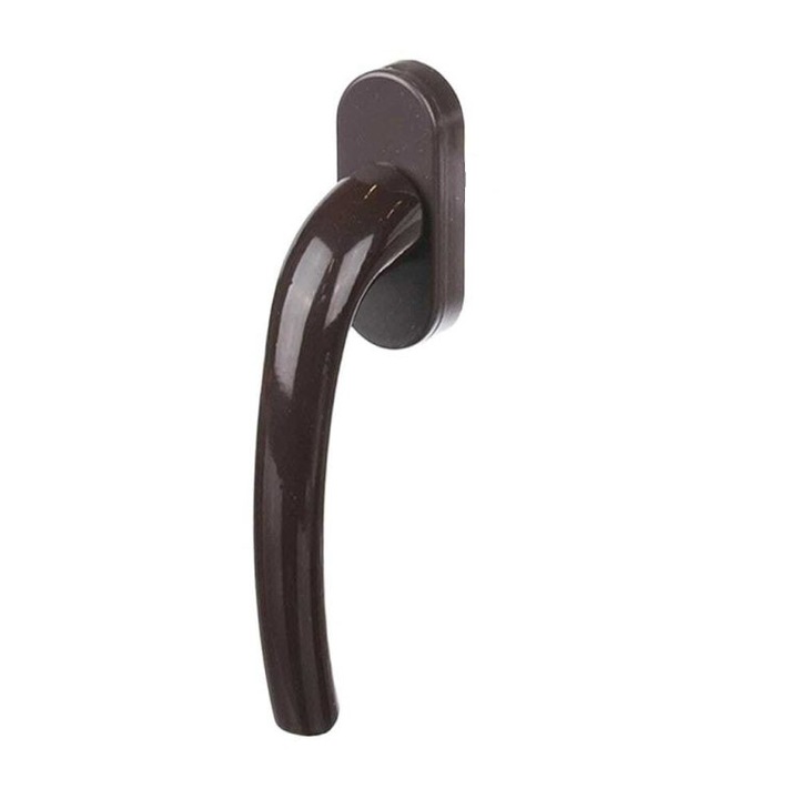 Maner fereastra, din aluminiu, 7×35 mm, maro inchis RAL8019