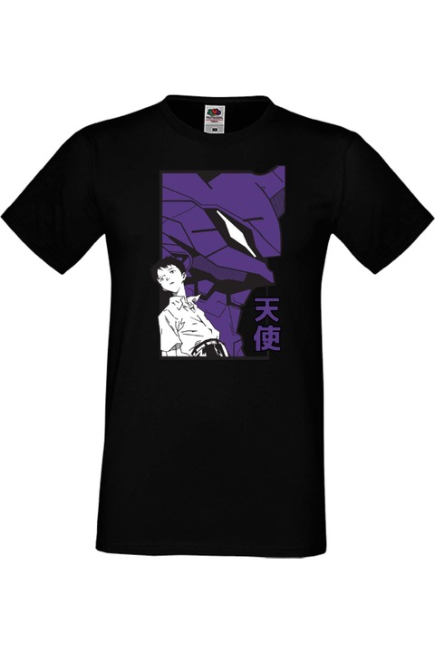 Férfi póló Manga Anime Japan Comics Animation neon genesis evangelion eva unit mech shinji ikari asuka langley shinji Neon Genesis Evangelion Shinji Eva var-038, Fekete