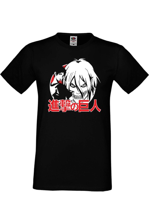 Férfi póló Manga Anime Japan Comics Animation attack on titan eren yaeger levi ackerman armin Attack on Titan Eren Yeager 05 var-015, Fekete