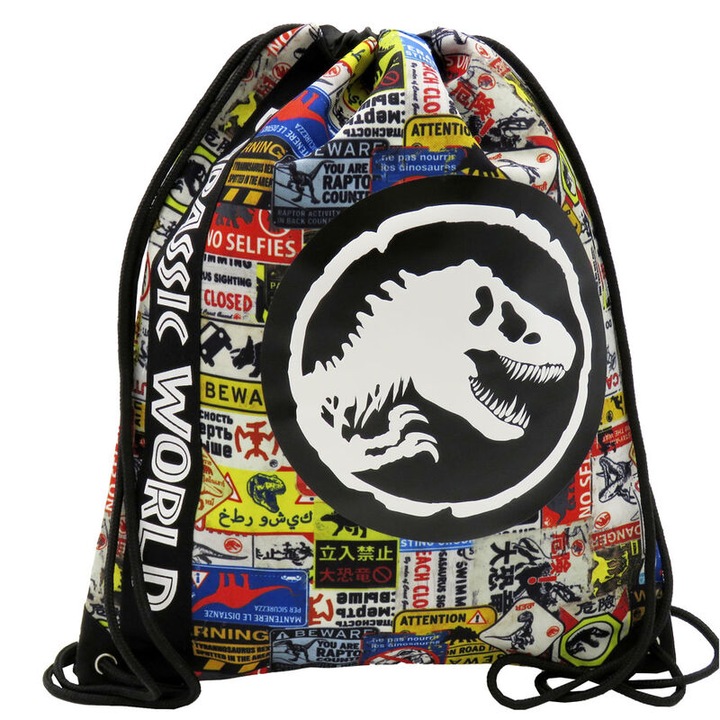 Geanta sport, Jurassic World, Textil, 42 cm, Multicolor