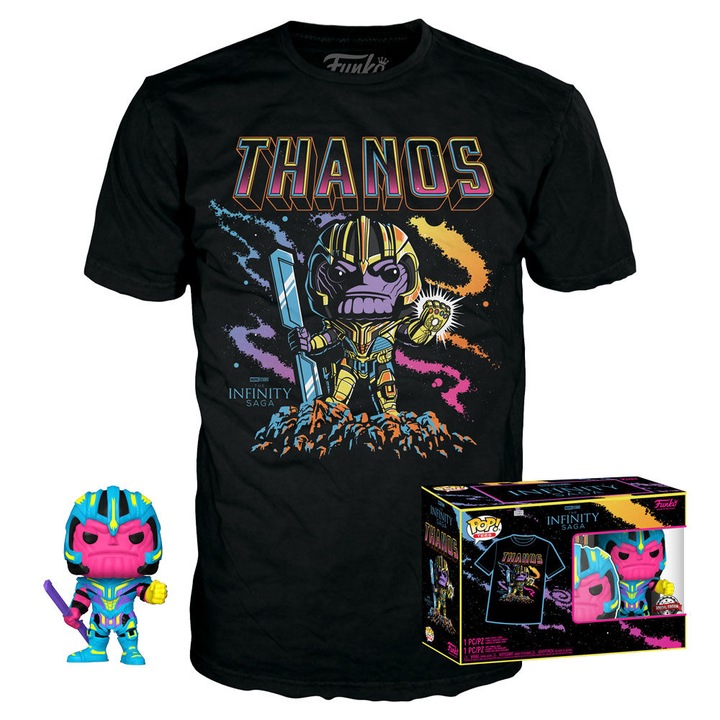 Комплект фигурка и тениска Infinity Saga Thanos, FunKo, Многоцветен, M