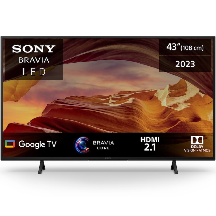 Sony BRAVIA LED TV 43X75WL, 108 cm, Smart Google TV, 4K Ultra HD, G-osztály (Modell 2023)