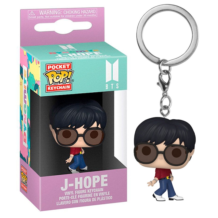 Figurina breloc Funko Pop, BTS J-Hope, Multicolor