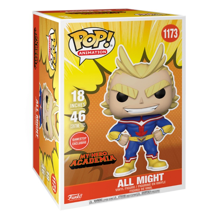 POP figura My Hero Academia - All Might, FunKo, 45 cm, többszínű