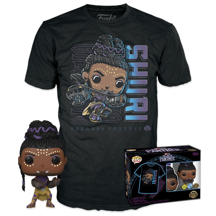 Set figurina si tricou cu Shury, FunKo, Multicolor, L