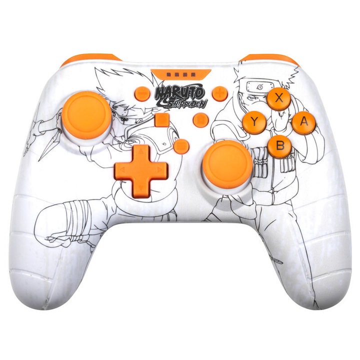 Контролер, Konix, Naruto, съвместим с Nintendo, бял/оранжев