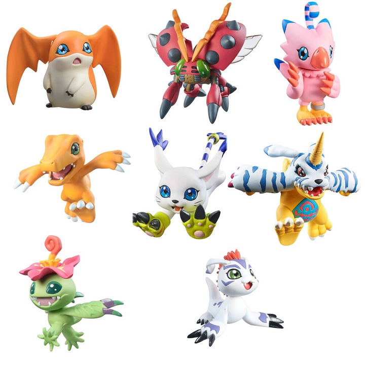 Set 8 figurine Digimon Adventure Digicolle Mix pachet, 5 cm