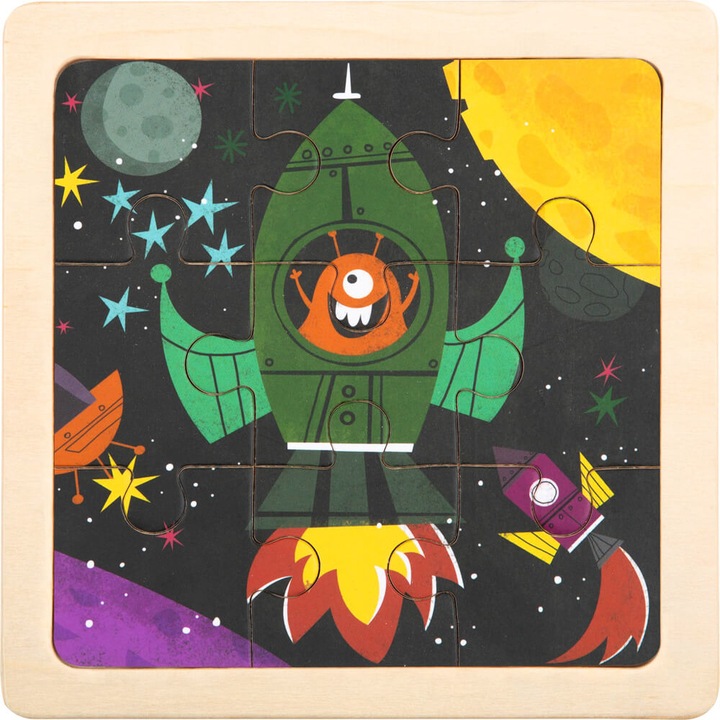 Puzzle, Robotime, 9 Piese, Multicolor