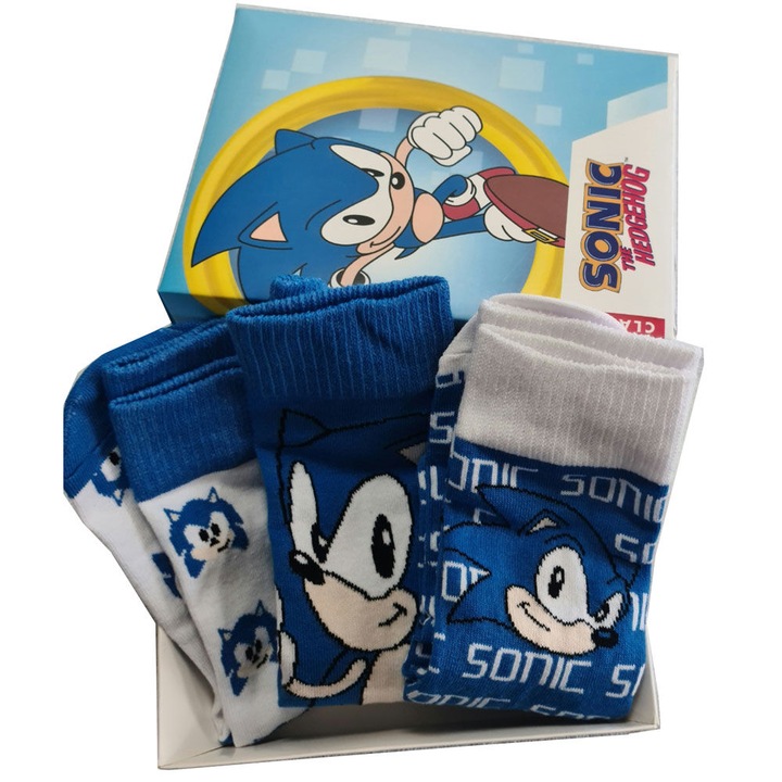 Sonic The Hedgehog válogatott 3 zoknicsomag felnőtteknek