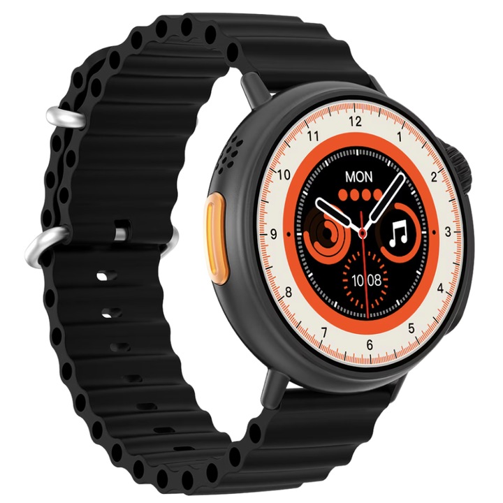 Ceas smartwatch SeveShop GS8, Bratara fitness, Meniu in limba romana, Notificari Apeluri/Sms/Social Media, monitorizare activitati fizice, somn, ritm cardiac, pedometru, player muzica, ecran rotund