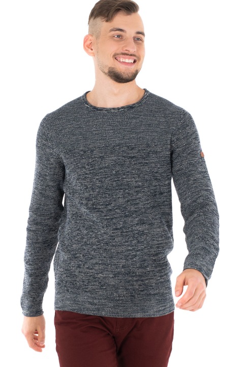 Camel melírozott, kötött férfi pulóver – 4XL