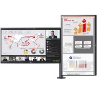 Monitor dublu, LG, 27QP88DP-B Ergo, 27", IPS, 16:9, 2560x1440, 5ms, 350cd, HDMI, DP, USB-C, sRGB99%, FreeSync, HDR10, Negru