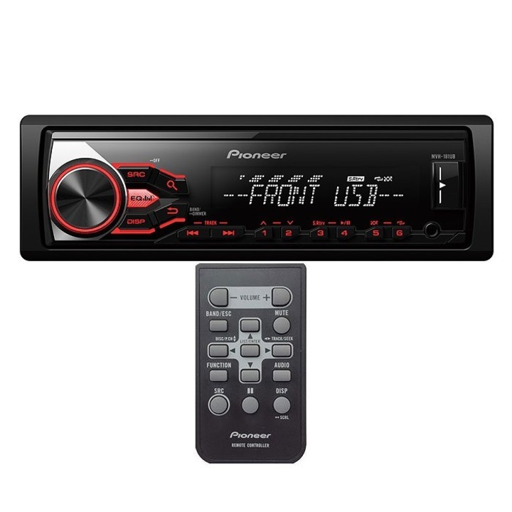 Радио MP3 Player плеър за кола Pioneer MVH-181UB, 4x50 W, USB, AUX, FLAC, Android