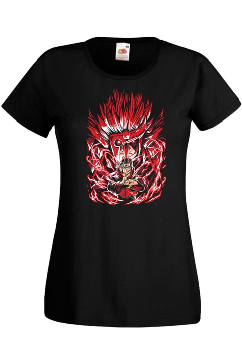 Noi Polo Tralala t shirt naruto uzumaki sasuke uchiha kakashi hatake sakura haruno gaara zabuza chidori ramen jiraya akatsuki ninja Naruto Itachi Uchiha Akatsuki var-047, Fekete