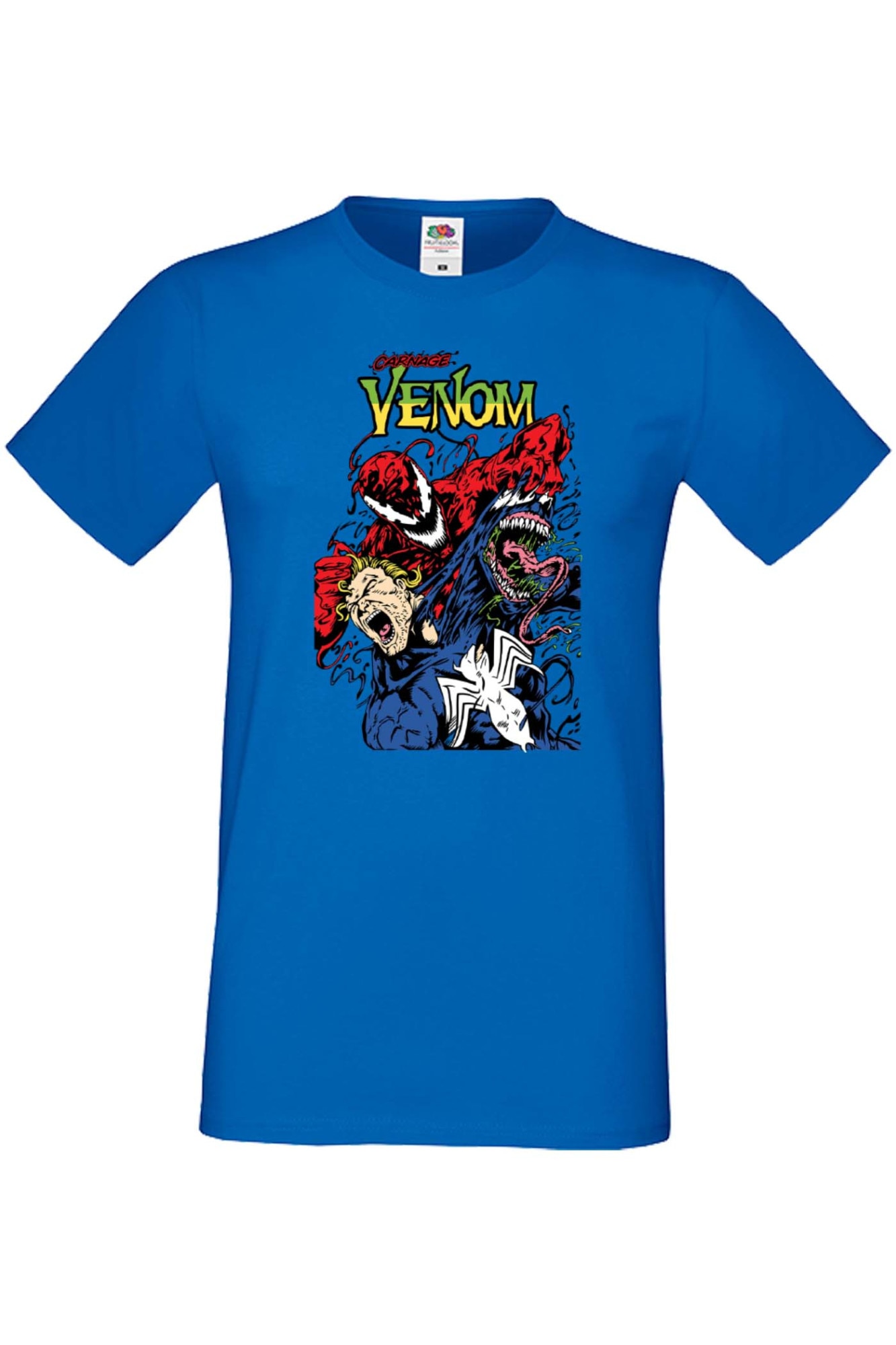 Мъжка Тениска Марвел Комикси Tralala Marvel Carnage vs Venom, Син, 3XL