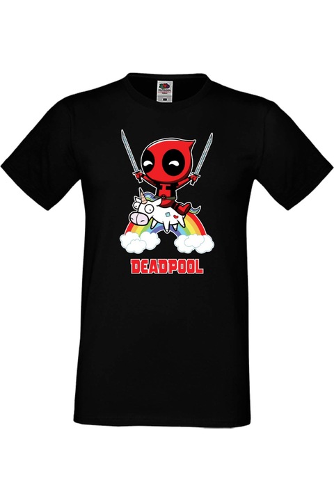 Férfi póló deadpool marvel comics Deadpool Unicorn, Fekete