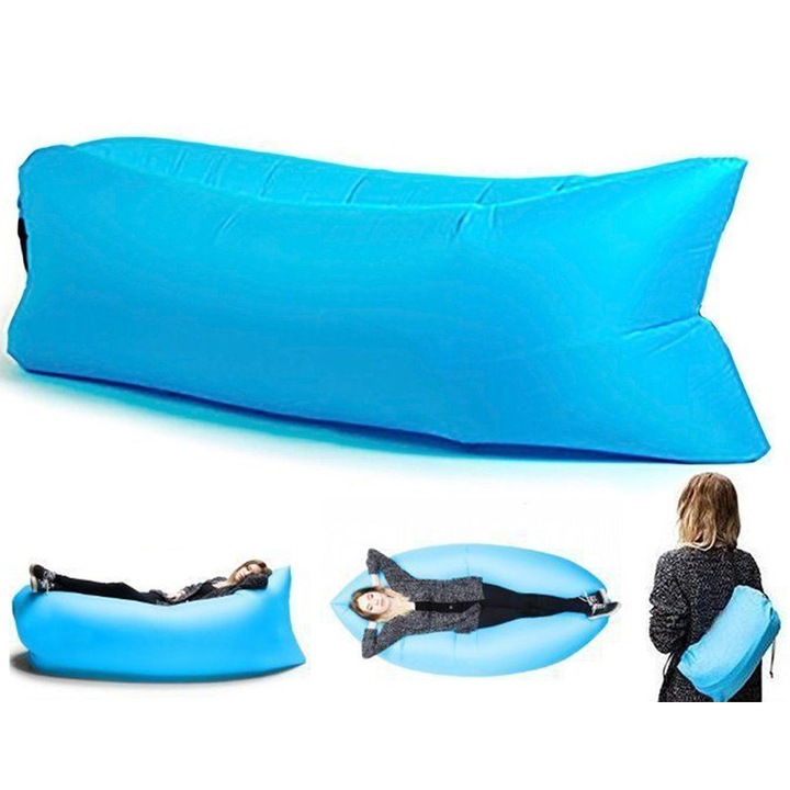 Saltea sezlong gonflabila Reflection Vision, Lazy Sofa, LazyBag, Blue / Albastru