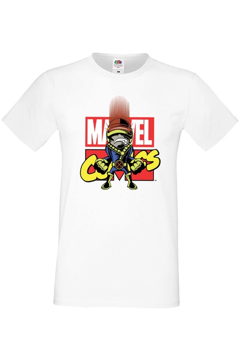 Férfi póló Avengers x man cyclops wolverine marvel comics Marvel Comics Cyclops, Fehér
