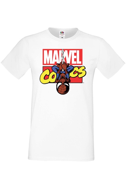 Férfi póló Avengers iron man captain america hulk spiderman black widow thor dr strange thanos marvel comics Marvel Comics Spider-man, Fehér
