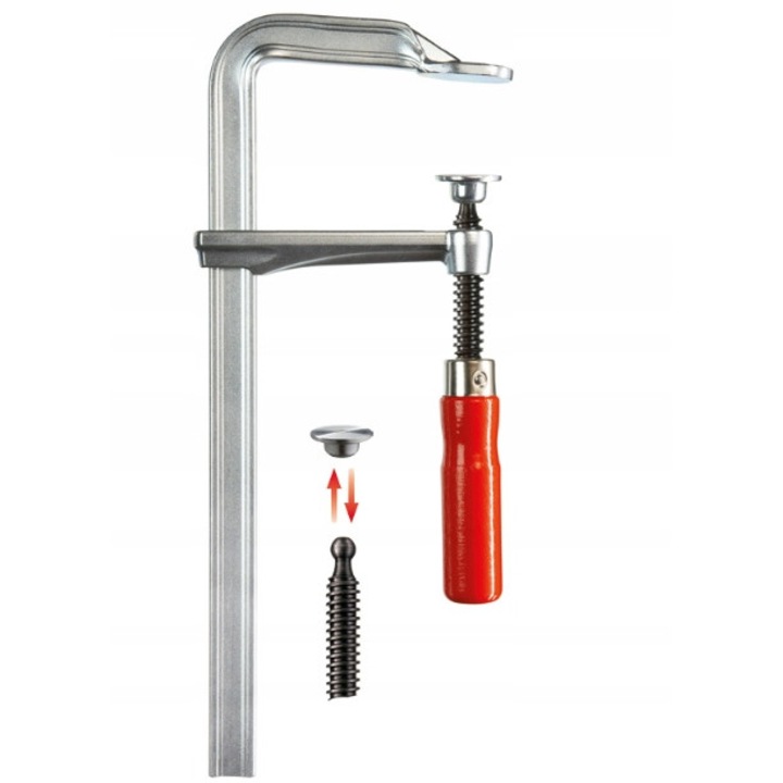 Menghina cu surub integrala din otel BESSEY GZ, deschidere 100 mm, adancime 60 mm