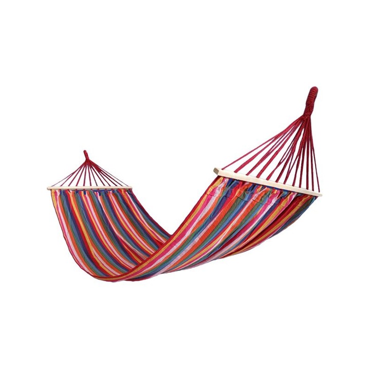 Хамак, До 150 кг, Раиран дизайн, Полиестер, Памук, 200х150 см, Многоцветен