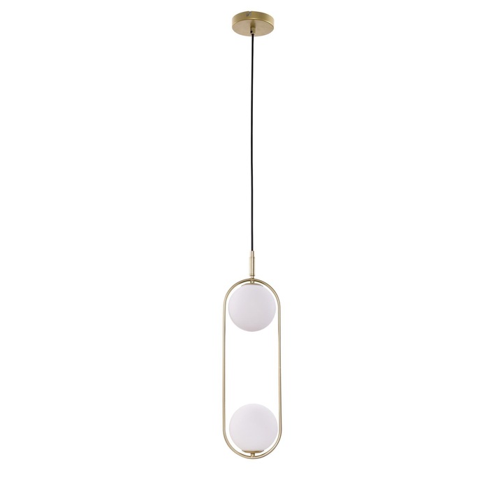 Пендел Candellux Cordel,2х28w G9, месинг/бял