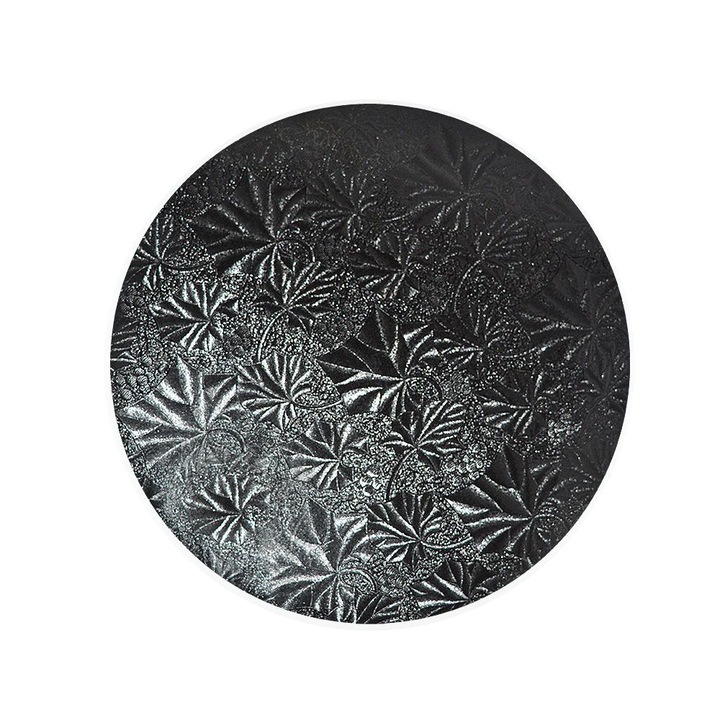 Disc pentru tort Veiras, Diametru 30,50 cm, Inaltime 12 mm, Negru, 5 bucati