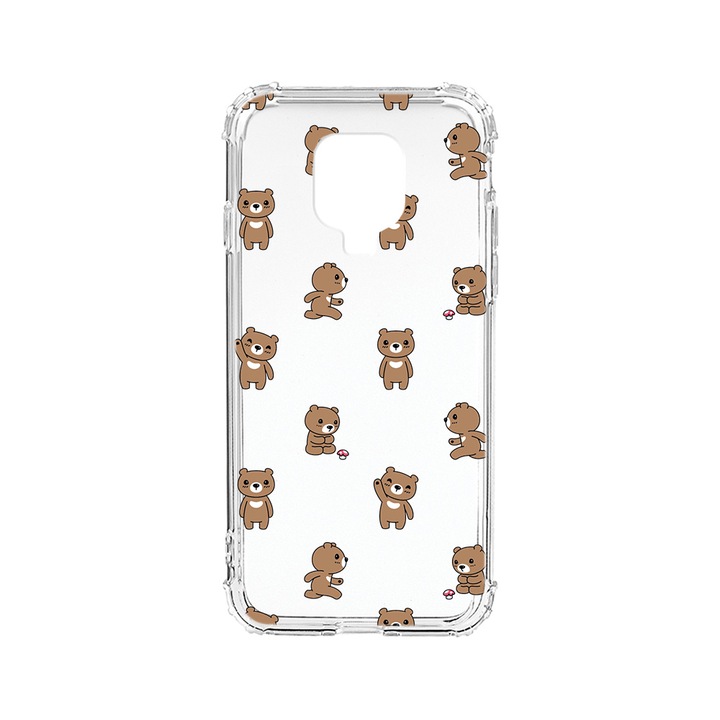 Husa BestCase® Anti Shock 1.5MM, Compatibila Cu Xiaomi Redmi Note 9 Pro Max, Teddy Bear Pattern, Rezistenta La Socuri, Protectie Camera, AS 970