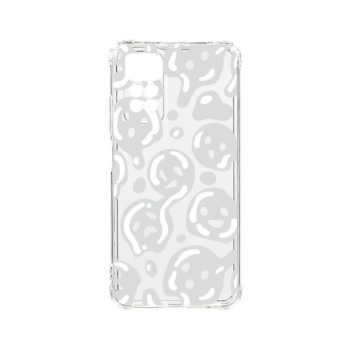 Силиконов калъф BestCase за Xiaomi Redmi Note 11 Pro 4G / 5G, Gray Acid Smiley, 1.5MM, Anti Shock, AS 1000