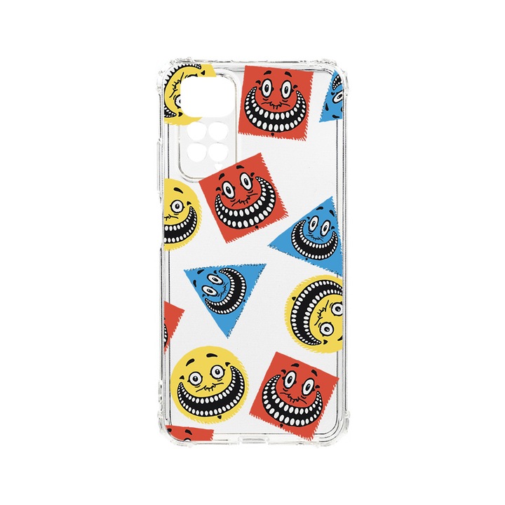 Силиконов калъф BestCase за Xiaomi Redmi Note 11 Pro 4G / 5G, Abstract Smiley, 1.5MM, Anti Shock, AS 1014