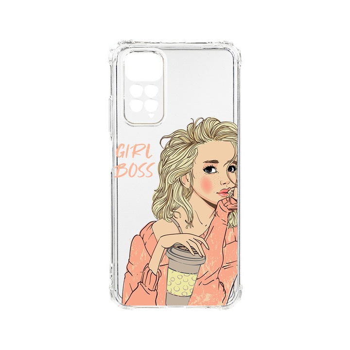 Силиконов калъф BestCase за Xiaomi Redmi Note 11 Pro 4G / 5G, Girl Boss, 1.5MM, Anti Shock, AS 1009